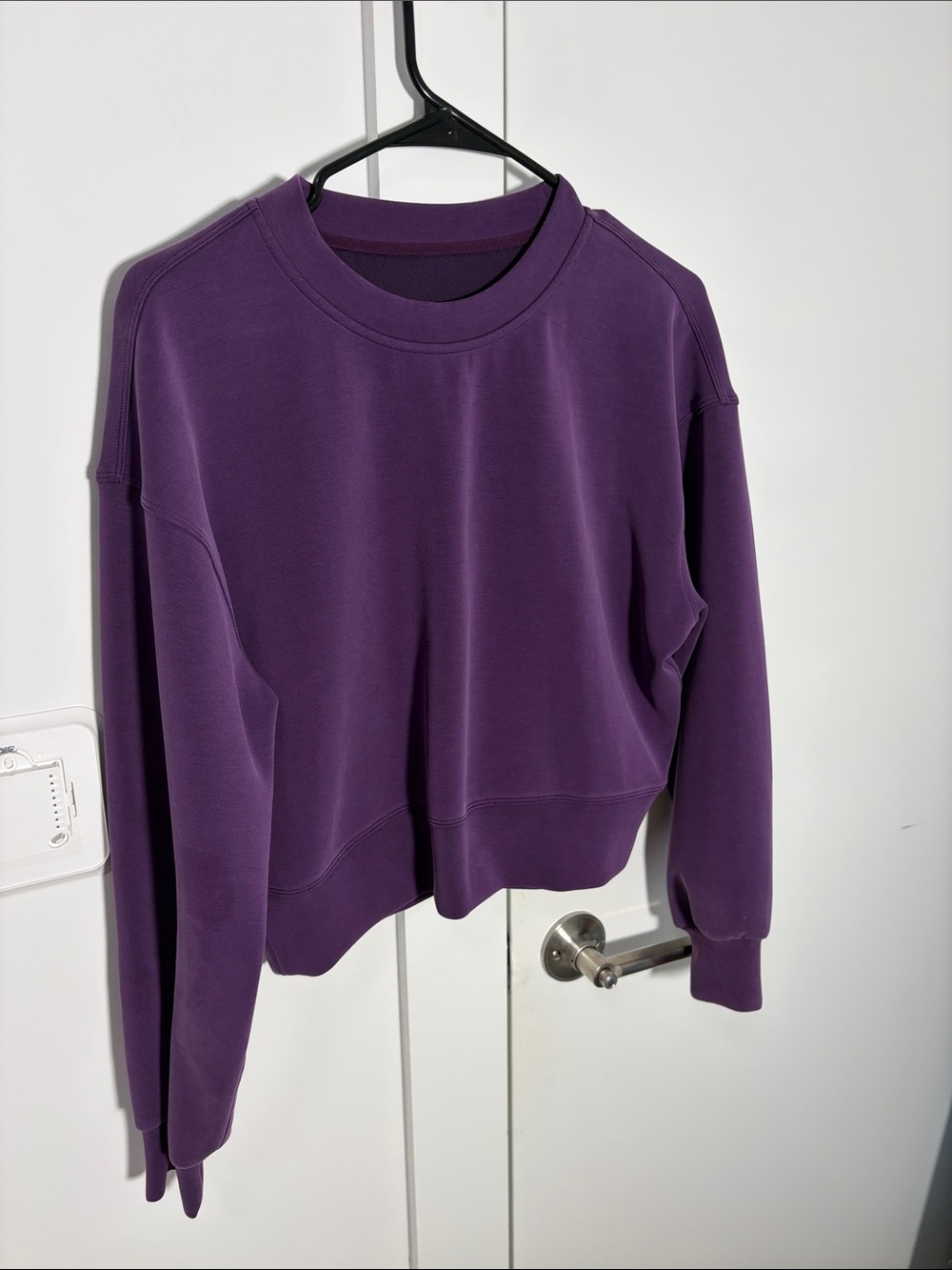 lululemon athletica Deep Purple Cropped Crewneck Sweatshirt